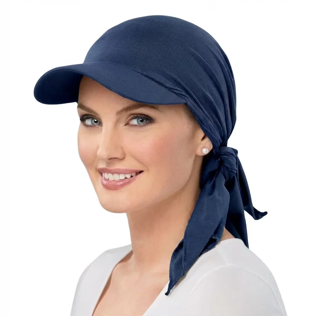 AliExpress Women Classic Solid ColorTurban Hat Outdoor Brim Sunshade Hats Curved Hat Baseball Cap Sun Hats Headscarf Scarf Femme, view 4