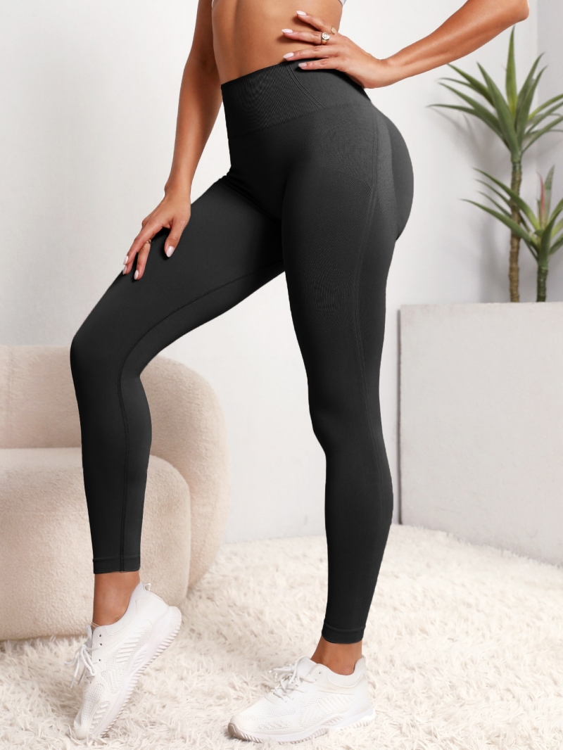 AliExpress Women High Waist Butt Lifting Leggings Tummy Control Workout Pants Soft Stretchy Comfortable Yoga Running Sports, view 3