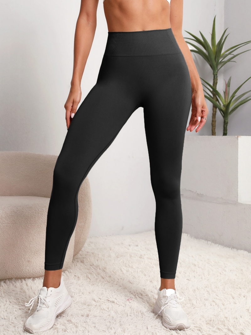 AliExpress Women High Waist Butt Lifting Leggings Tummy Control Workout Pants Soft Stretchy Comfortable Yoga Running Sports, view 4