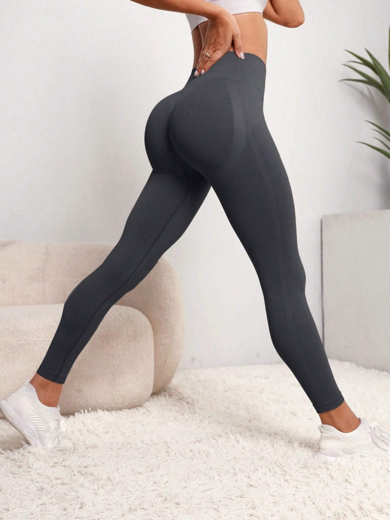 AliExpress Women High Waist Butt Lifting Leggings Tummy Control Workout Pants Soft Stretchy Comfortable Yoga Running Sports, view 6