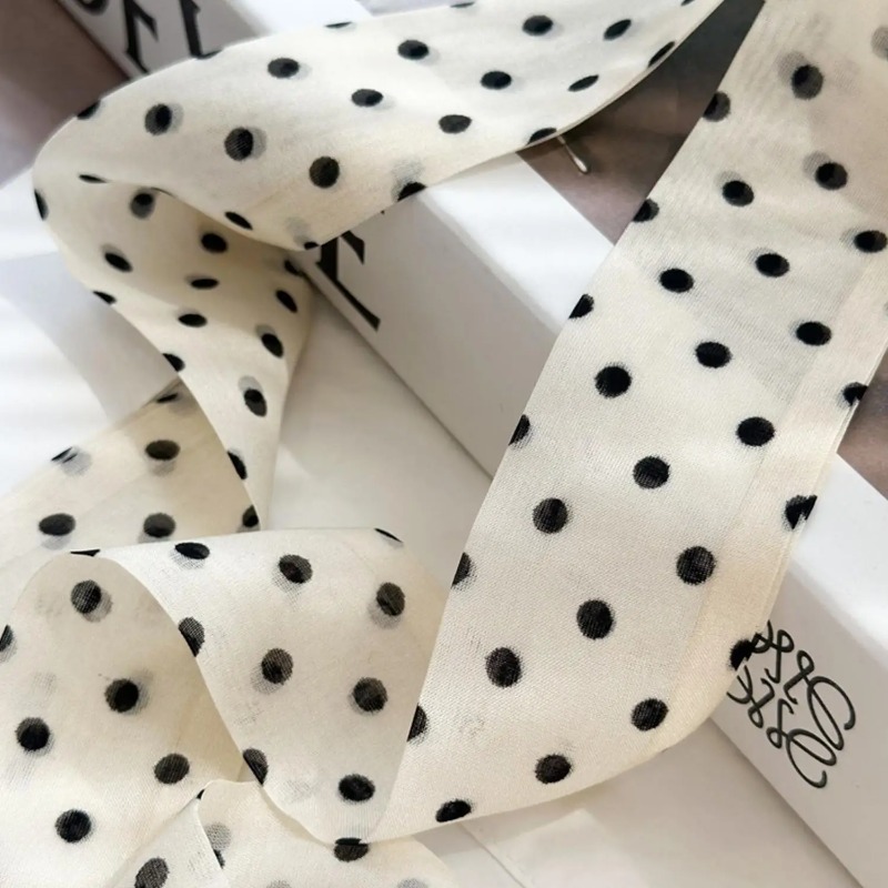 AliExpress Women Narrow Long Scarf 130x4.5cm Polka Dot Tie Bag Ribbon Headband Choker Streamer Lady Versatile Decorate Fashion Accessories, view 6