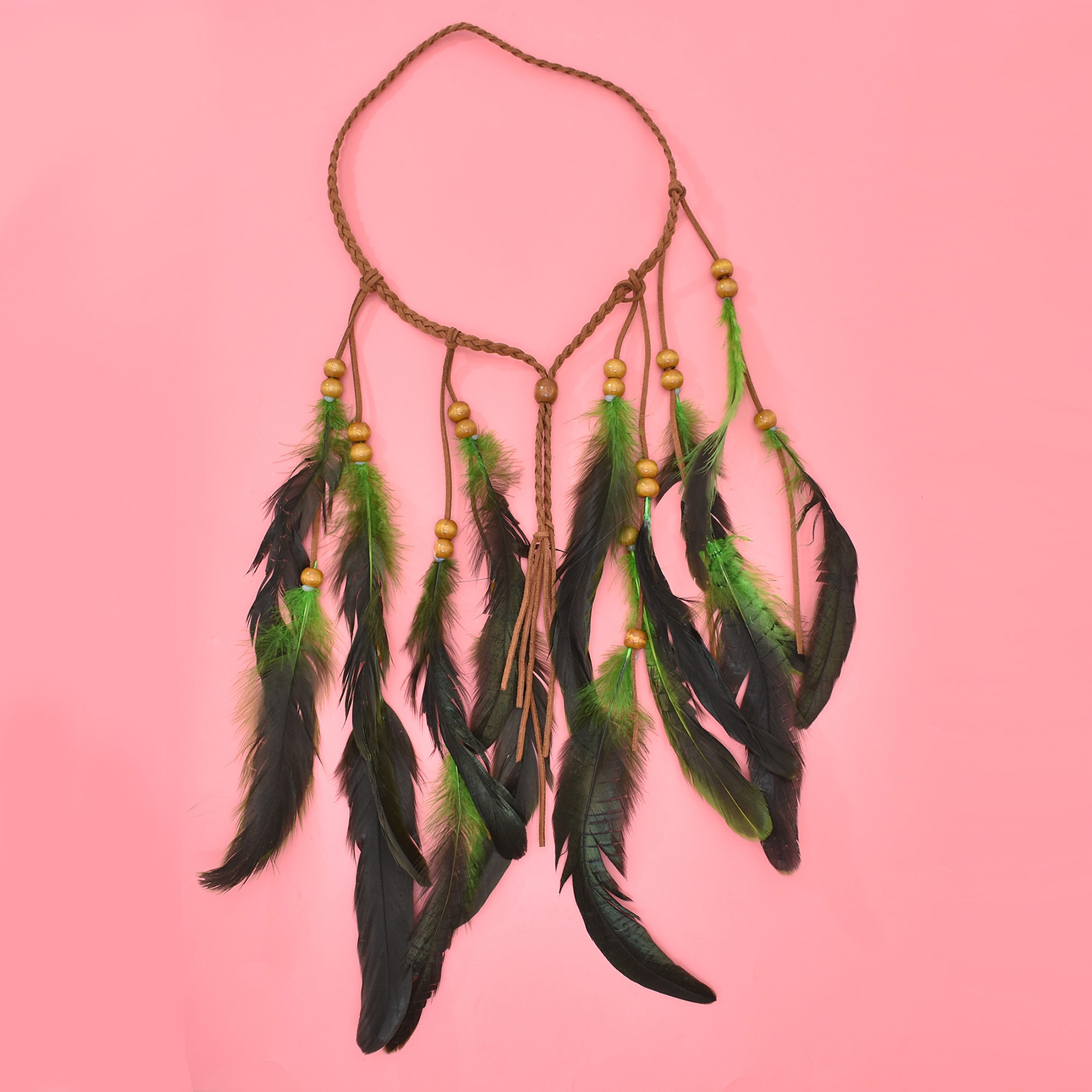 AliExpress Women Plumage Tassel Headpiece Handmade with Long Tassel Design for Kids Girls Vine Hair Band, view 2