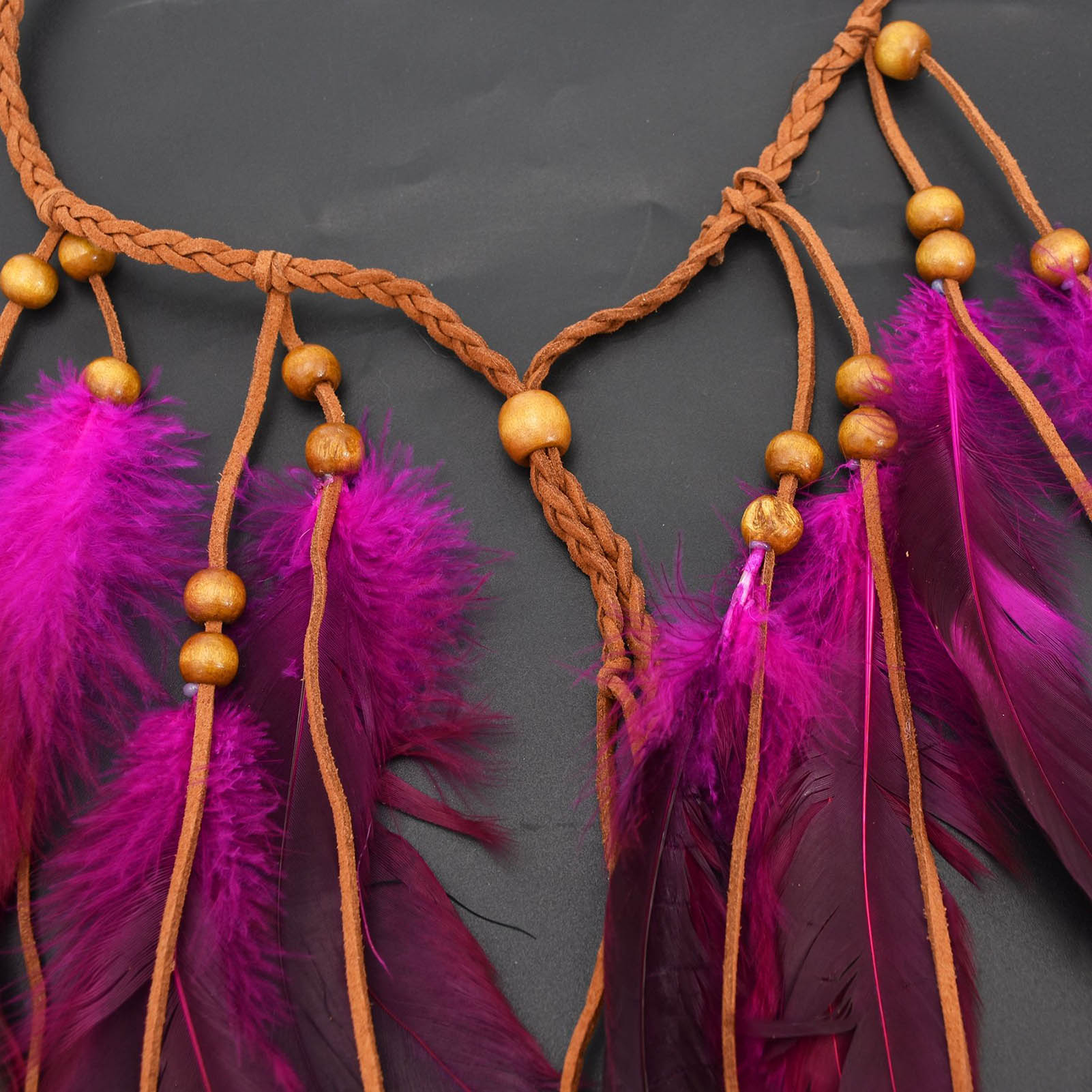 AliExpress Women Plumage Tassel Headpiece Handmade with Long Tassel Design for Kids Girls Vine Hair Band, view 4