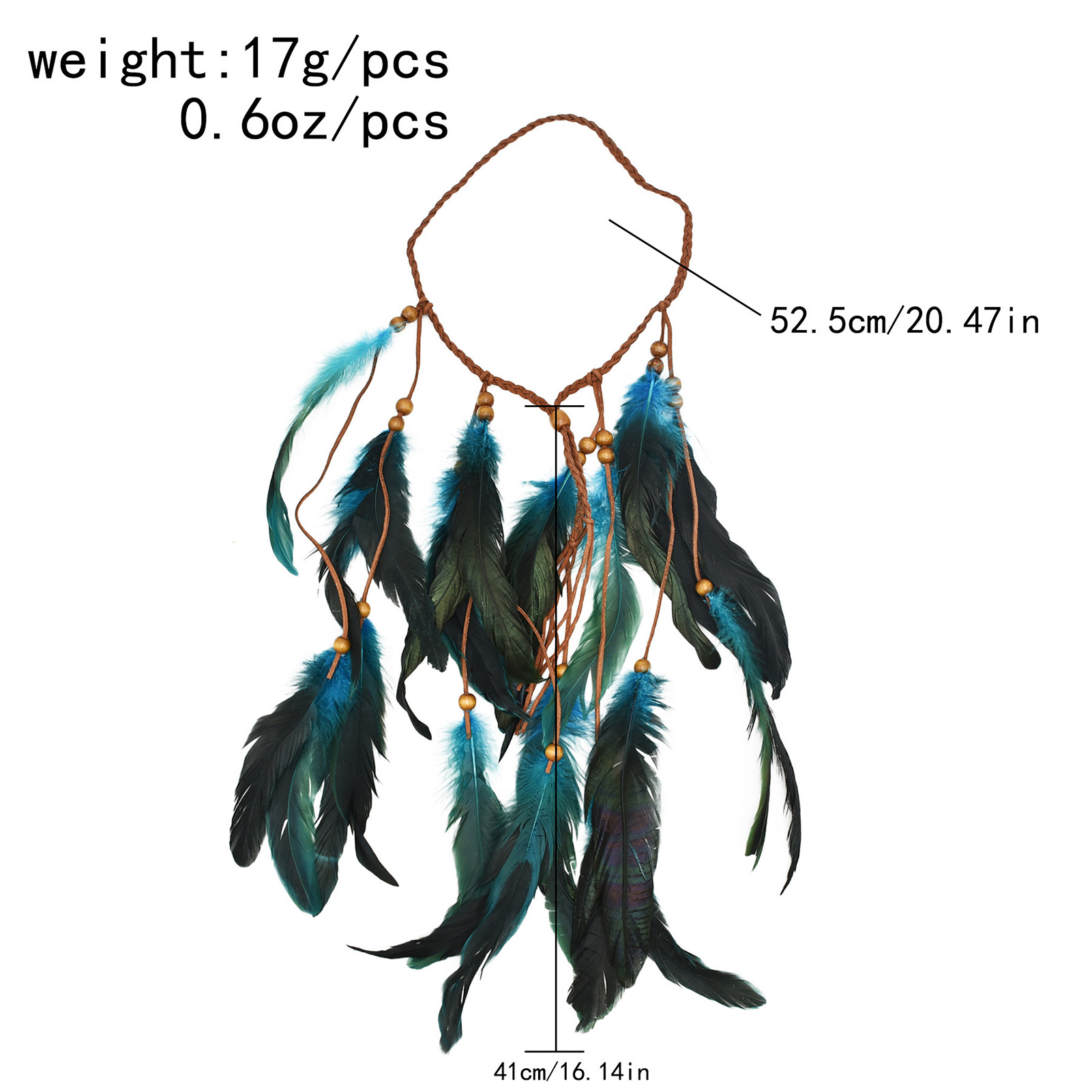 AliExpress Women Plumage Tassel Headpiece Handmade with Long Tassel Design for Kids Girls Vine Hair Band, view 5