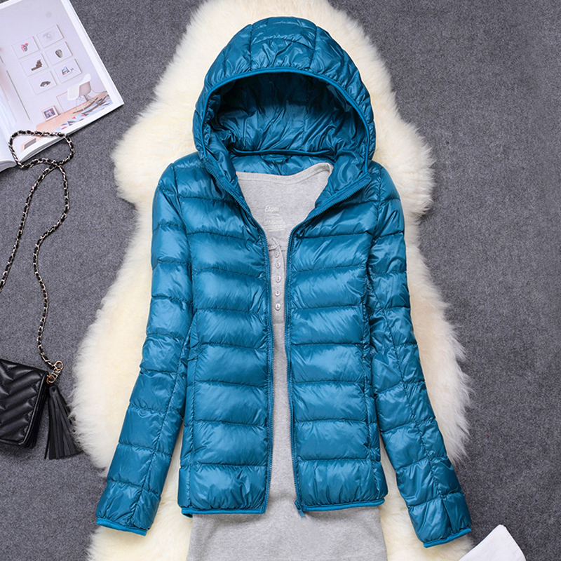 AliExpress Women Puffer Jacket 15 Colors Plus Size 5XL 6XL 7XL 2025 New Spring Autumn Female Ultra Lightweight Packable Hooded Down Coats, view 4