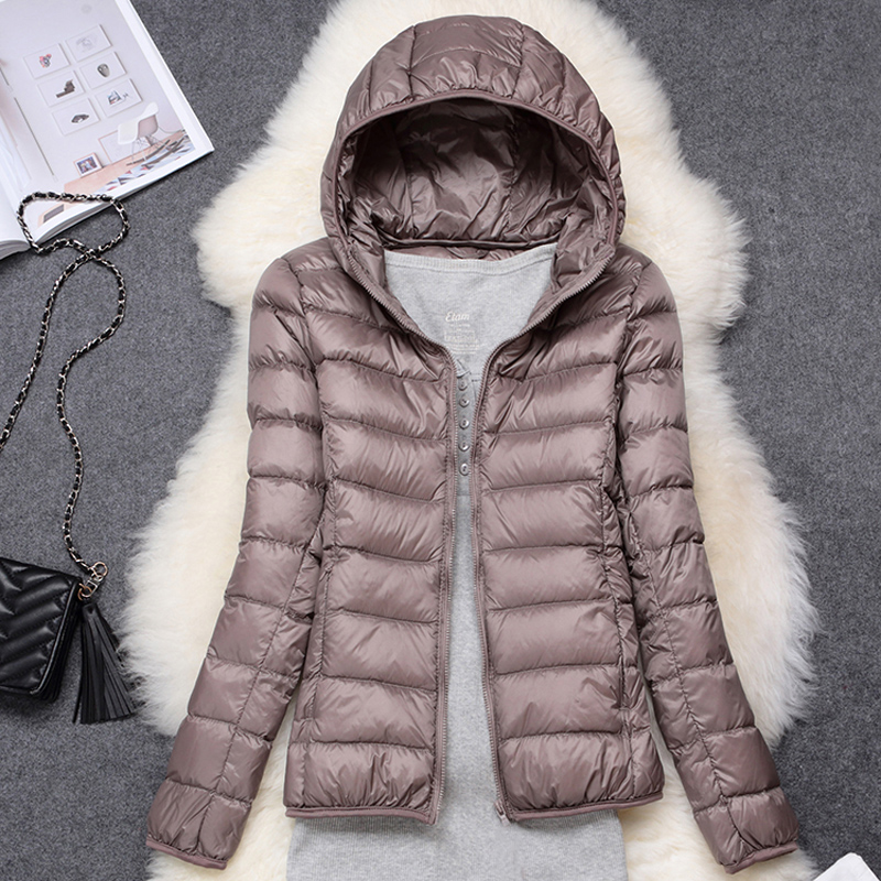 AliExpress Women Puffer Jacket 15 Colors Plus Size 5XL 6XL 7XL 2025 New Spring Autumn Female Ultra Lightweight Packable Hooded Down Coats, view 6