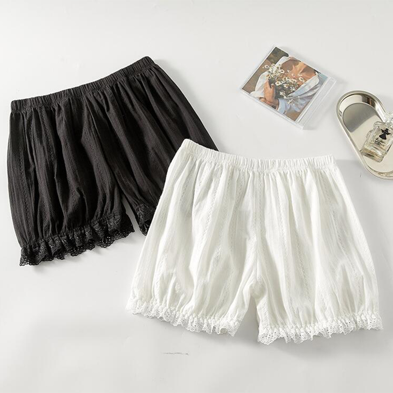 AliExpress Women Pumpkin Pants Girl Lolita Shorts Safety Pants Pure Cotton Knickers Panties Summer Kawaii White Vintage Victorian Bloomers, view 5
