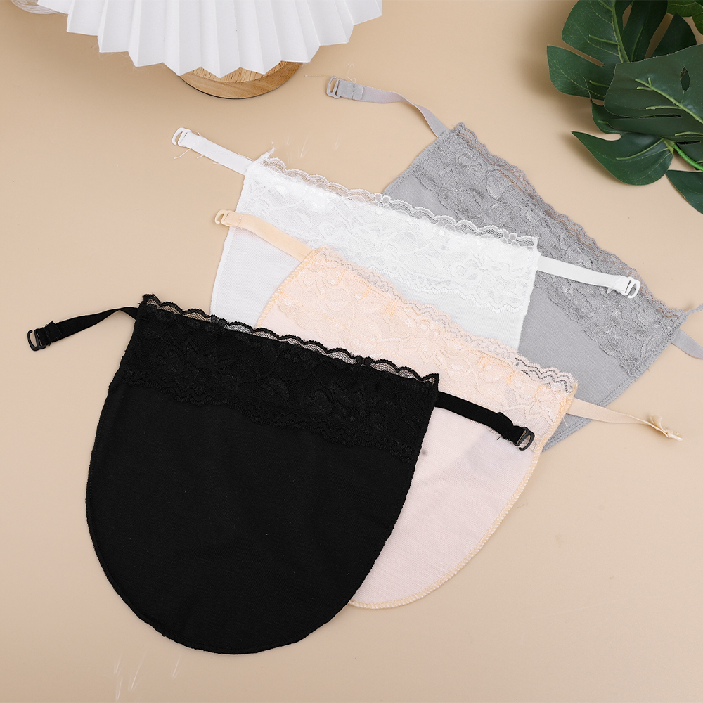 AliExpress Women's Anti-slip Buckle Underwear Thin Style Traceless One-piece Lace Wipe Invisible Bras Cover Chest V-neck Inside Chest Piece, view 6