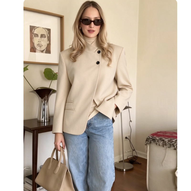 AliExpress Women's Autumn Blazers Blouse 2026 New Fashion Young Women's Elegant Travel Holiday Jackets Spring Street Sarm Blazers Jackets, view 4