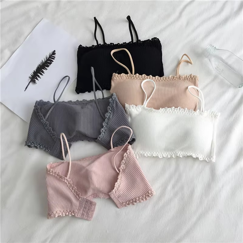 AliExpress Women's Bra Female Tube Top Bra Women's Suspender Underwear Beautiful Tank Top Seamless Comfort Bra Sport Bra Lace Tops, view 2