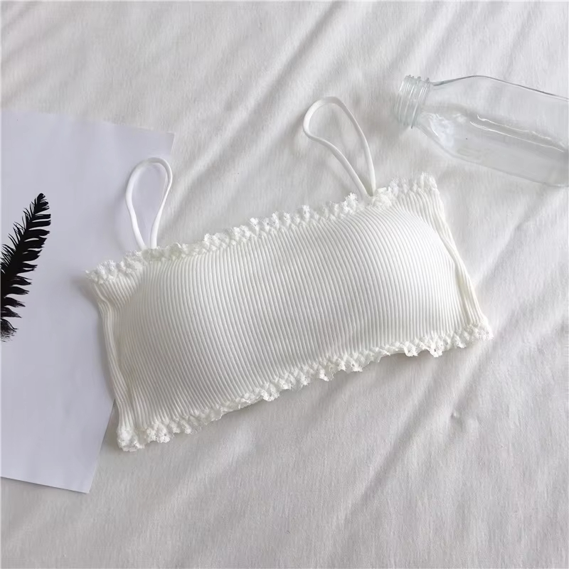 AliExpress Women's Bra Female Tube Top Bra Women's Suspender Underwear Beautiful Tank Top Seamless Comfort Bra Sport Bra Lace Tops, view 3
