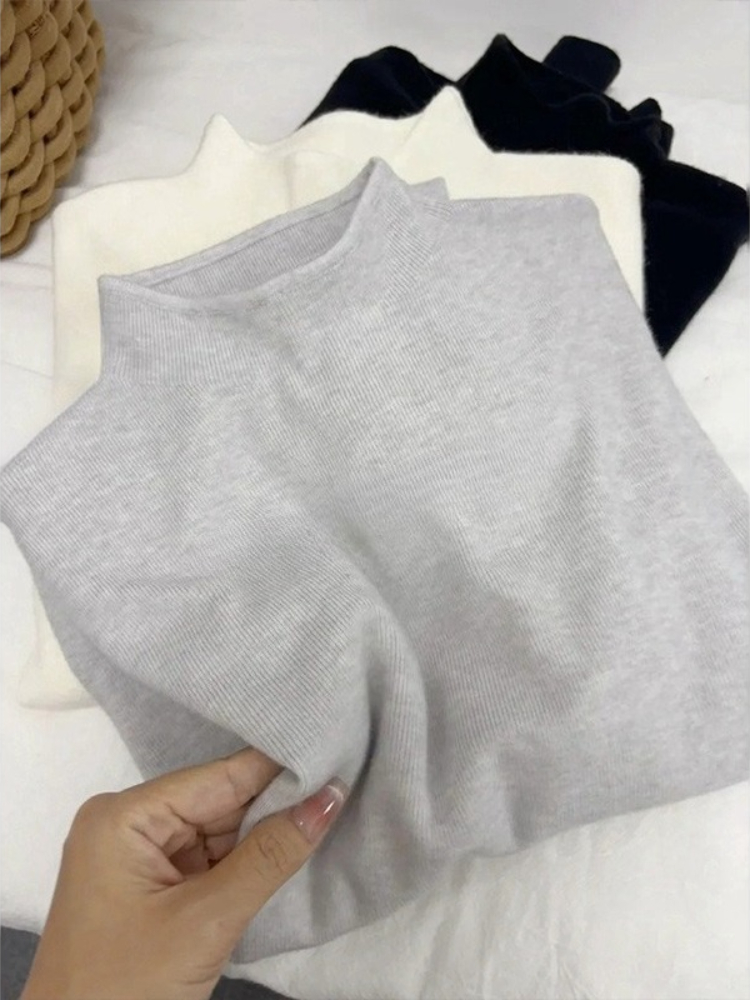 AliExpress Women's Casual Vintage Knitted Long Sleeve Pullovers 2026 Autumn Winter Fashion Turtleneck Ladies Solid Sweater Woman Clothing, view 3