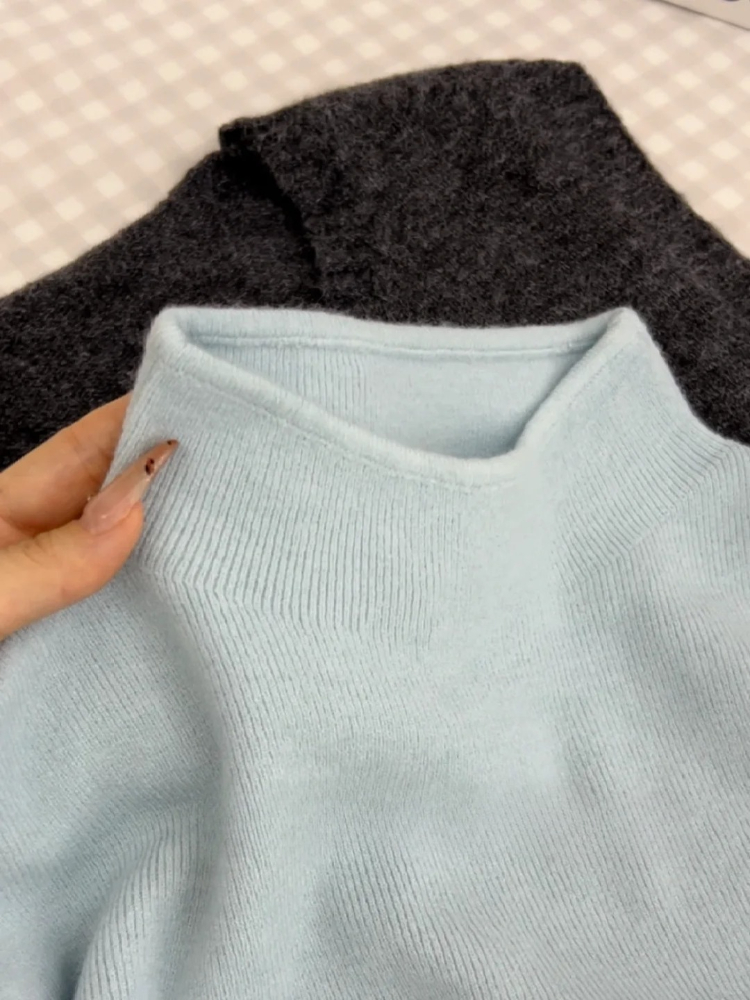 AliExpress Women's Casual Vintage Knitted Long Sleeve Pullovers 2026 Autumn Winter Fashion Turtleneck Ladies Solid Sweater Woman Clothing, view 5