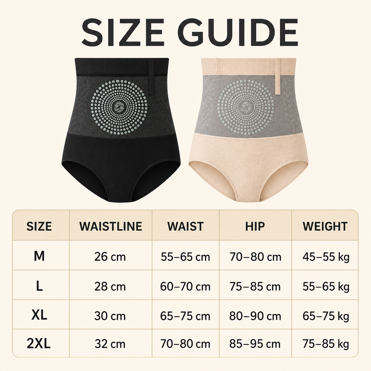 AliExpress Women's High Waist Tummy Control Shapewear Panties, Medium Compression Knit Body Shaper Briefs, Black Beige, M-2XL, view 5