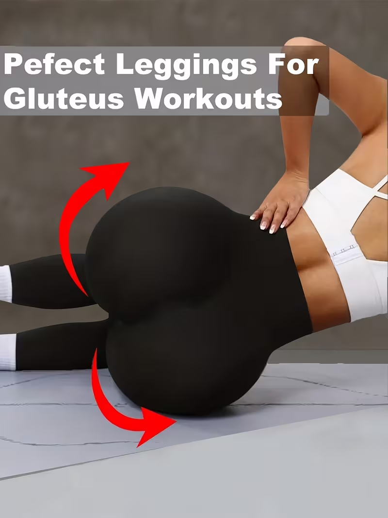 AliExpress Women's High Waist Yoga Pants, Butt Lifting Wide Waistband Leggings, Adjustable Butt Lift Workout Trousers for Running Gym Fitne, view 3
