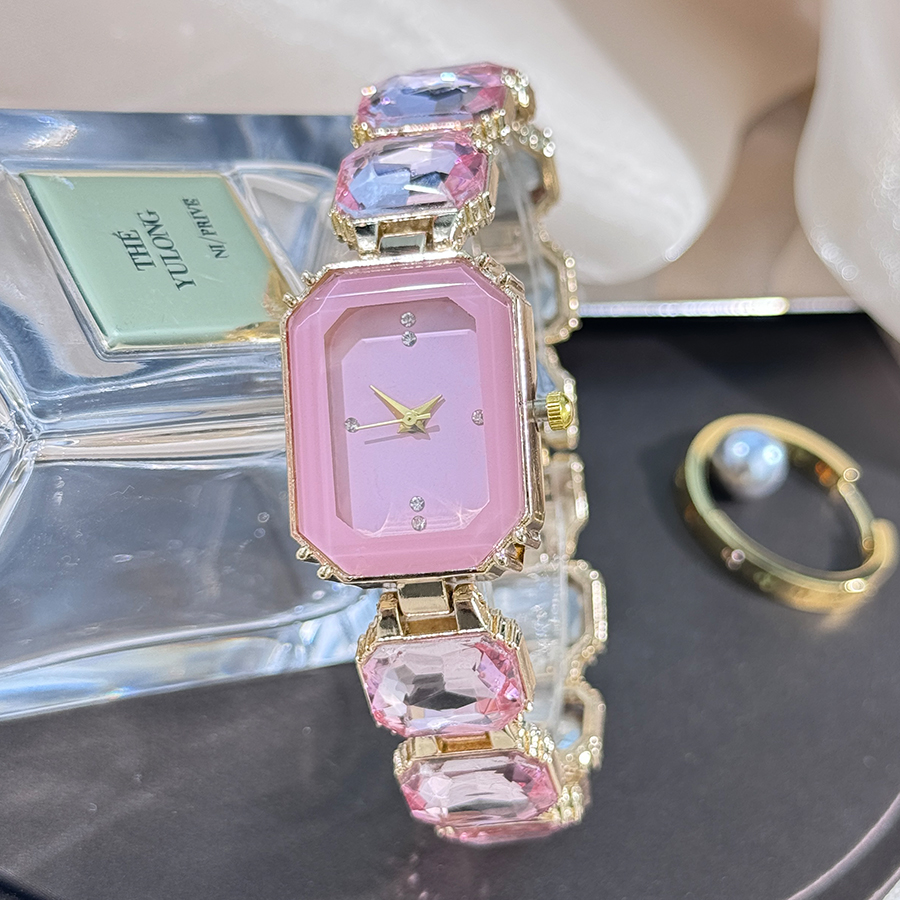 AliExpress Women's Rectangular Rhinestone Chain Watch, view 5