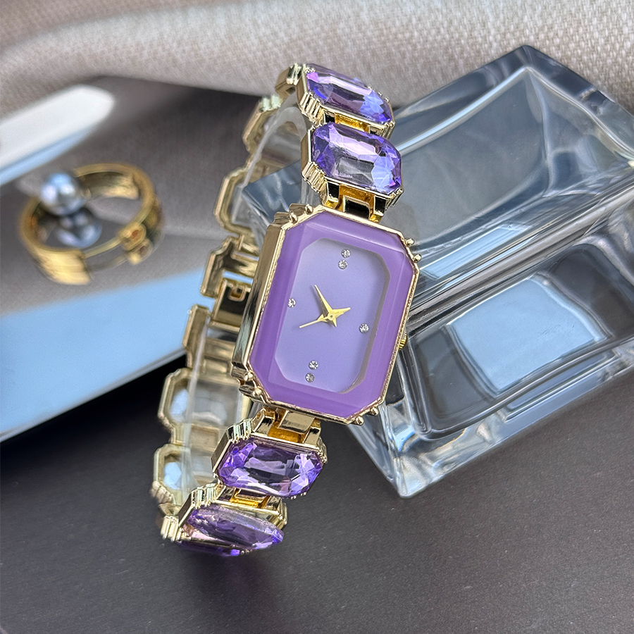 AliExpress Women's Rectangular Rhinestone Chain Watch, view 6