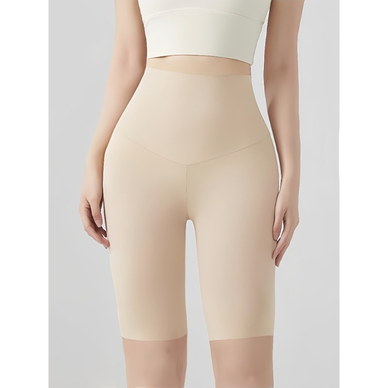 AliExpress Women's Plus Size Safety Shorts High Waist Elastic Anti-Chafing Under Skirt Shorts Ice Silk Seamless Breathable Underwear Pants, view 6
