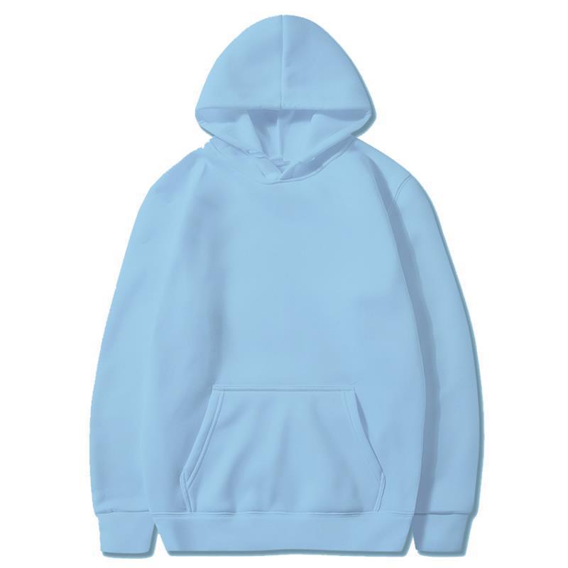 AliExpress Women's Solid Color Pocket Hoodies Sports Fitness Sweatshirts Fashionable Casual Pullovers Multi Color, view 2