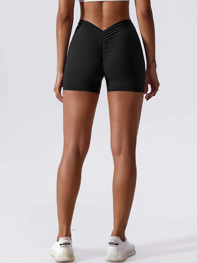AliExpress Women's Tummy Control Ruched Booty Shorts, High Rise Non-Slip Biker Shorts for Running Fitness, view 5