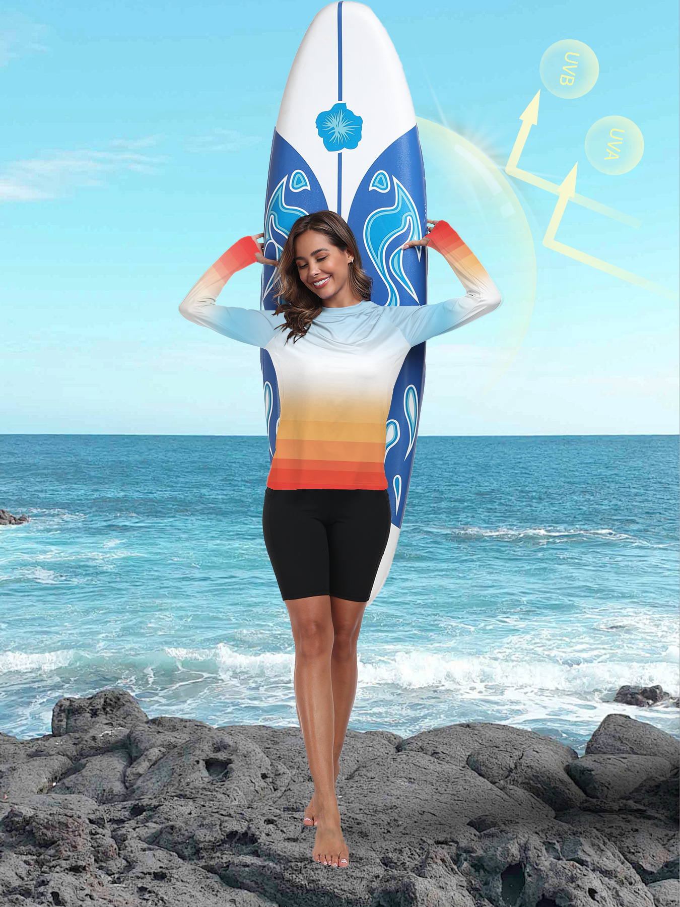 AliExpress Women's UPF 50+ Sun Shirts Long Sleeve UV Protection Rash Guard Lightweight Quick Dry SPF Hiking Tops Outdoor, view 4