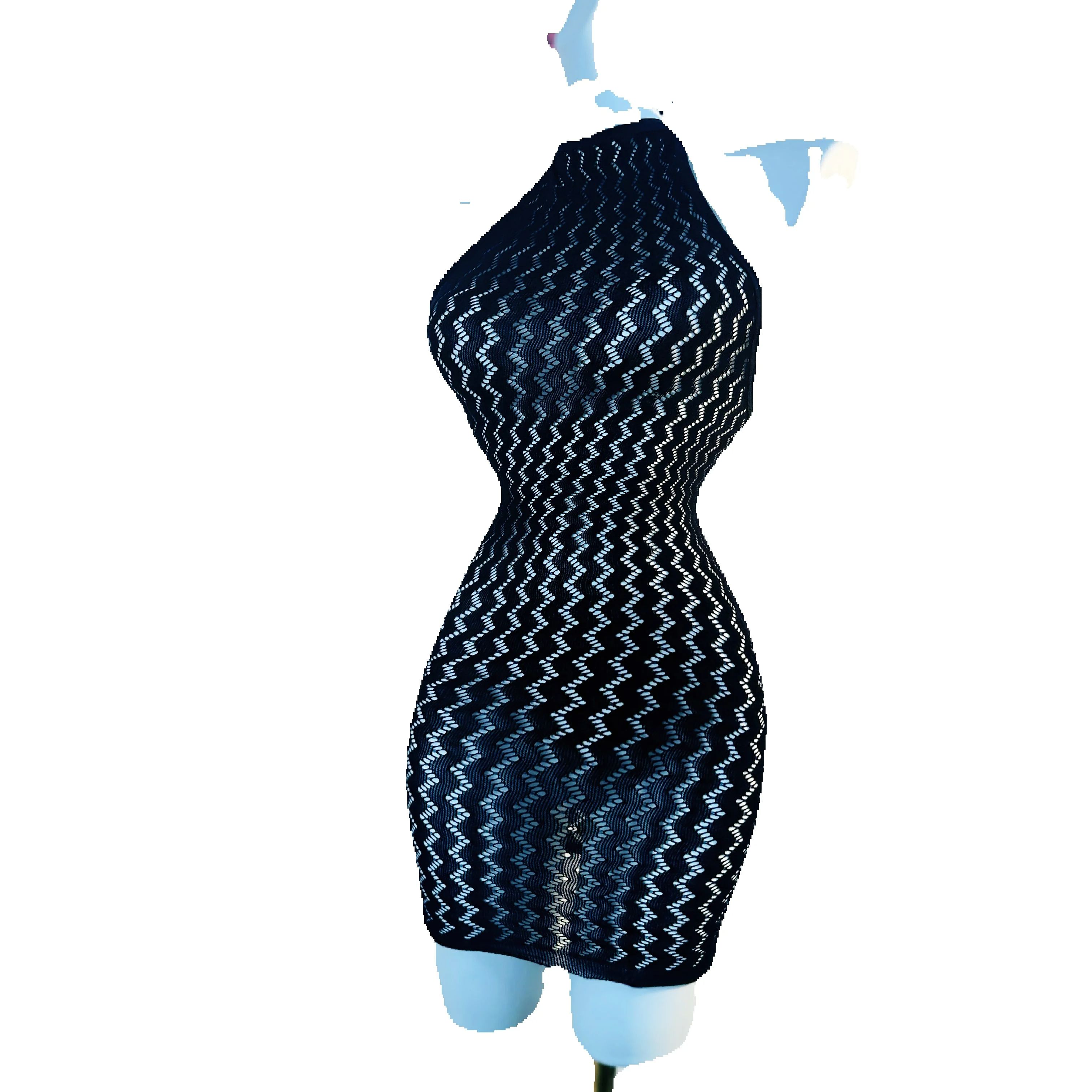 AliExpress Women Sexy Fishnet Cover Up Without Bikini Hollow Out Bodycon Dress See Through Beachwear Summer Women's Swimwear DS490, view 6