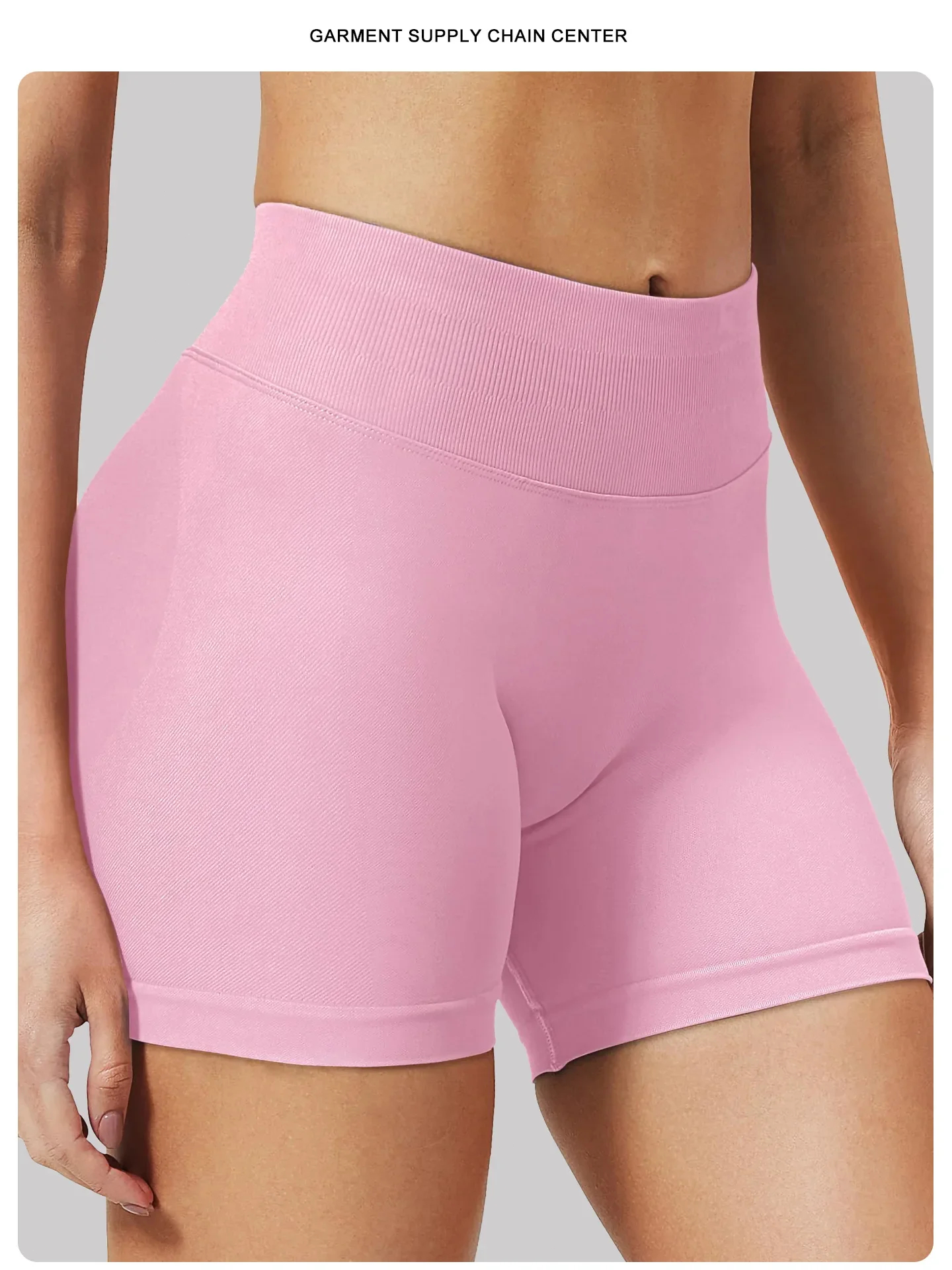 AliExpress Women Sexy High Waisted Yoga Shorts Fashionable and Running Fitness Pants Summer Solid Color Yoga Leggings, view 2