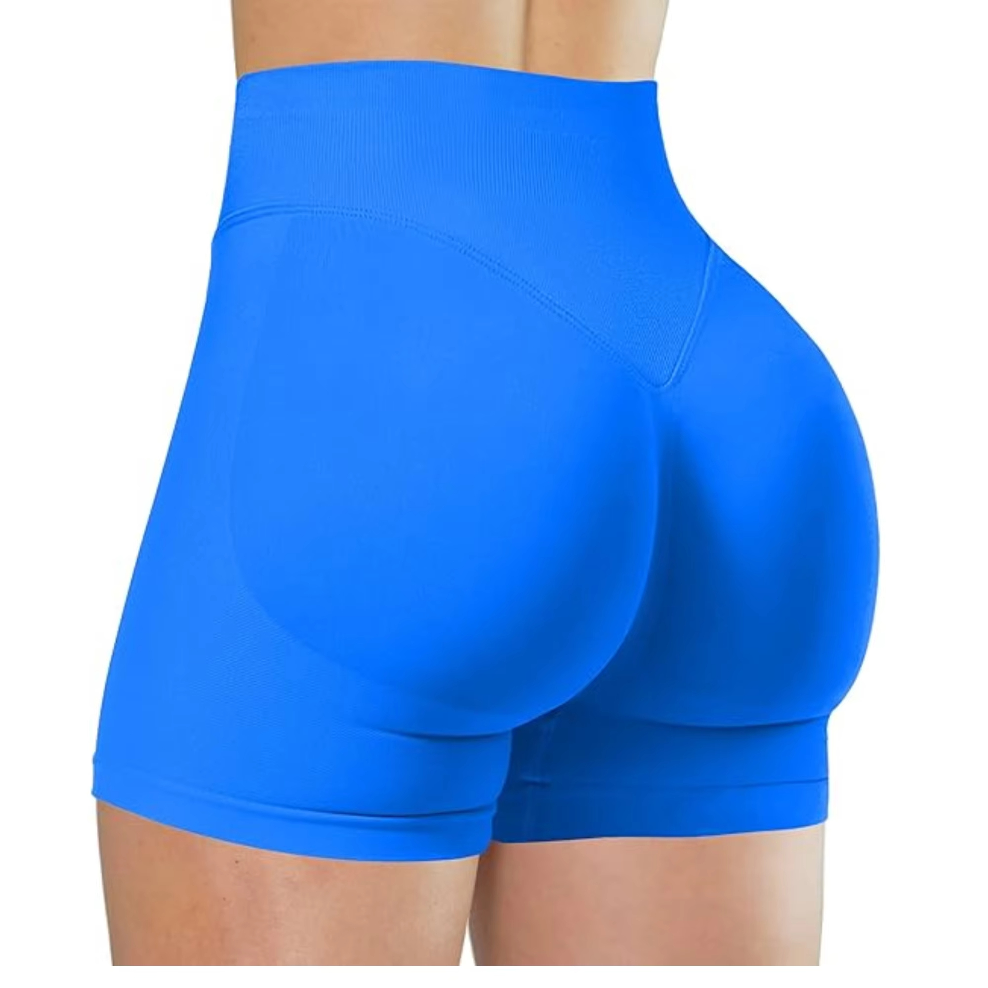 AliExpress Women Sexy High Waisted Yoga Shorts Fashionable and Running Fitness Pants Summer Solid Color Yoga Leggings, view 3
