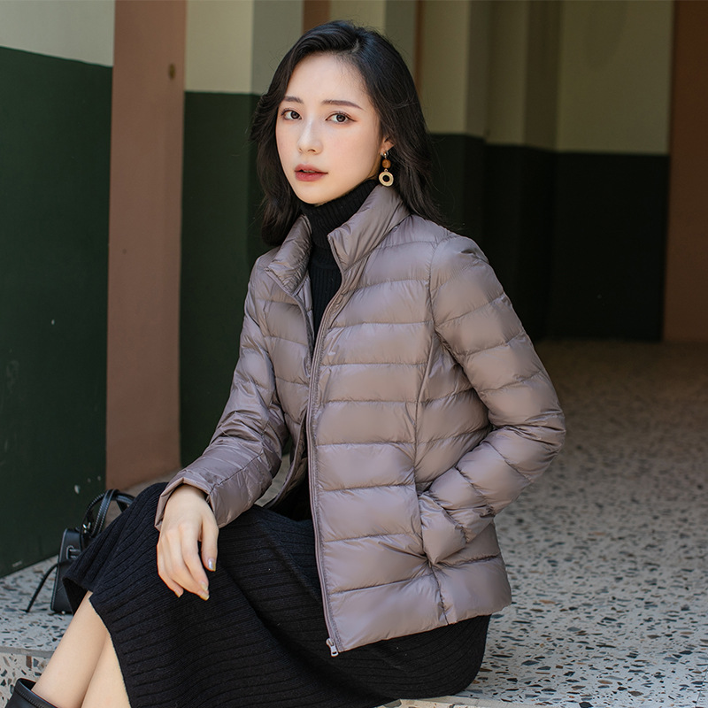 AliExpress Women Spring Jacket Fashion Short Ultra Lightweight Packable Puffer Coats 15 Colors Female Down Warm Korean Slim Fit Parkas 5XL, view 6