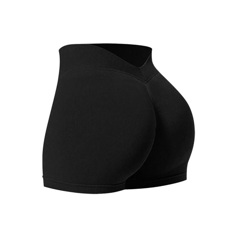 AliExpress Women Summer V- Waisted Yoga Shorts Fashionable and Sexy Running Fitness Pants Gym High Elastic Hip Liftting Sports Shorts, view 6