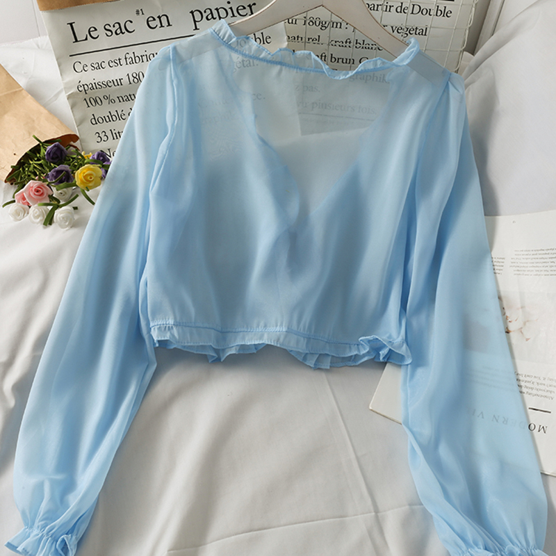AliExpress Women Thin Coat Casual Lace Bow Summer Sun Protection Clothes Female Cardigan Shirt Clothing Tops Blouse for Lady Covers Blusa, view 4
