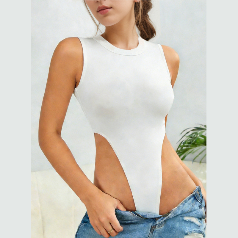 AliExpress Womens Clothing Midriff Costume Bodysuit Sleeveless Slim Stretchy Tank Top Rompers Sexy Style Flattering For Party Playsuits 38b, view 2
