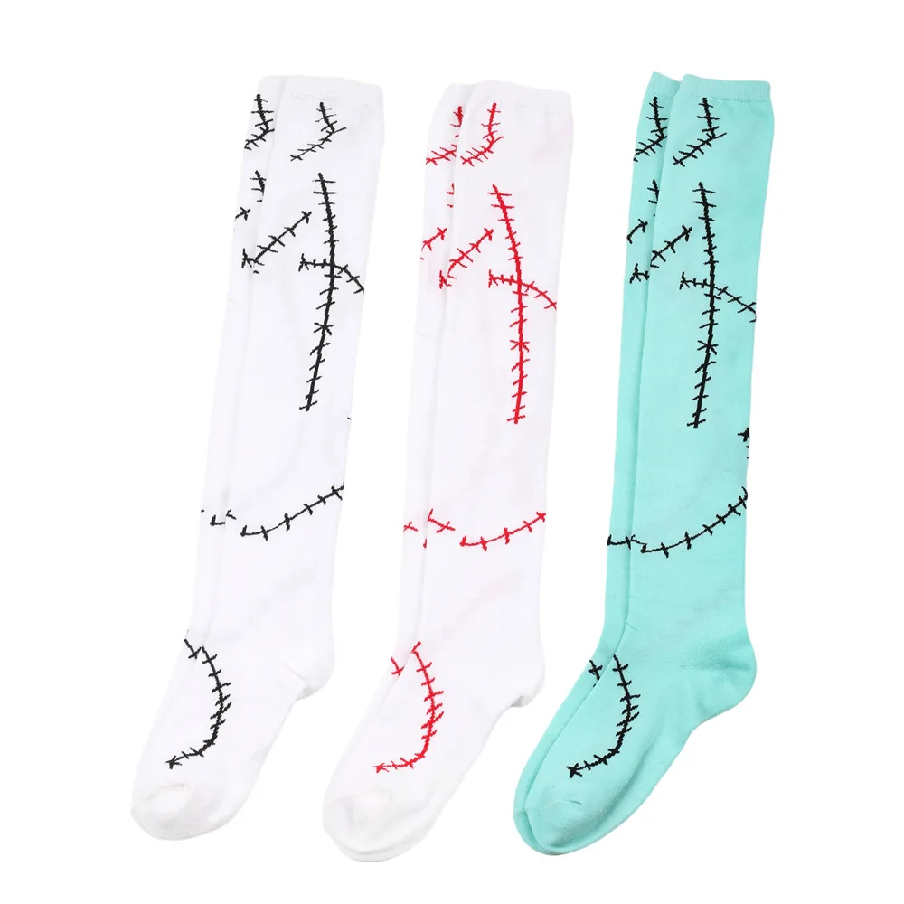 AliExpress Womens Sally Thigh High Stockings mittens Arm Sleeve Gloves Set Ladies Black White Long Over Above Knee Socks Lolita Halloween, view 4