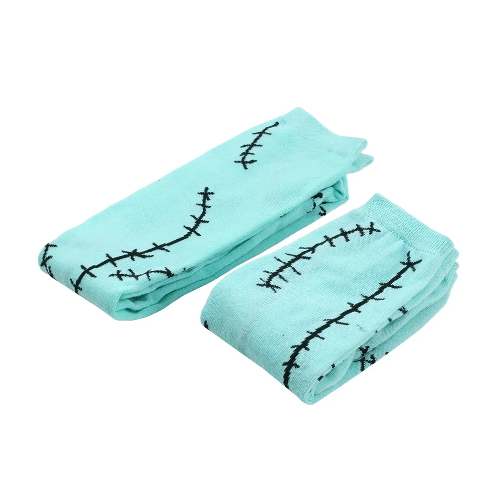 AliExpress Womens Sally Thigh High Stockings mittens Arm Sleeve Gloves Set Ladies Black White Long Over Above Knee Socks Lolita Halloween, view 5