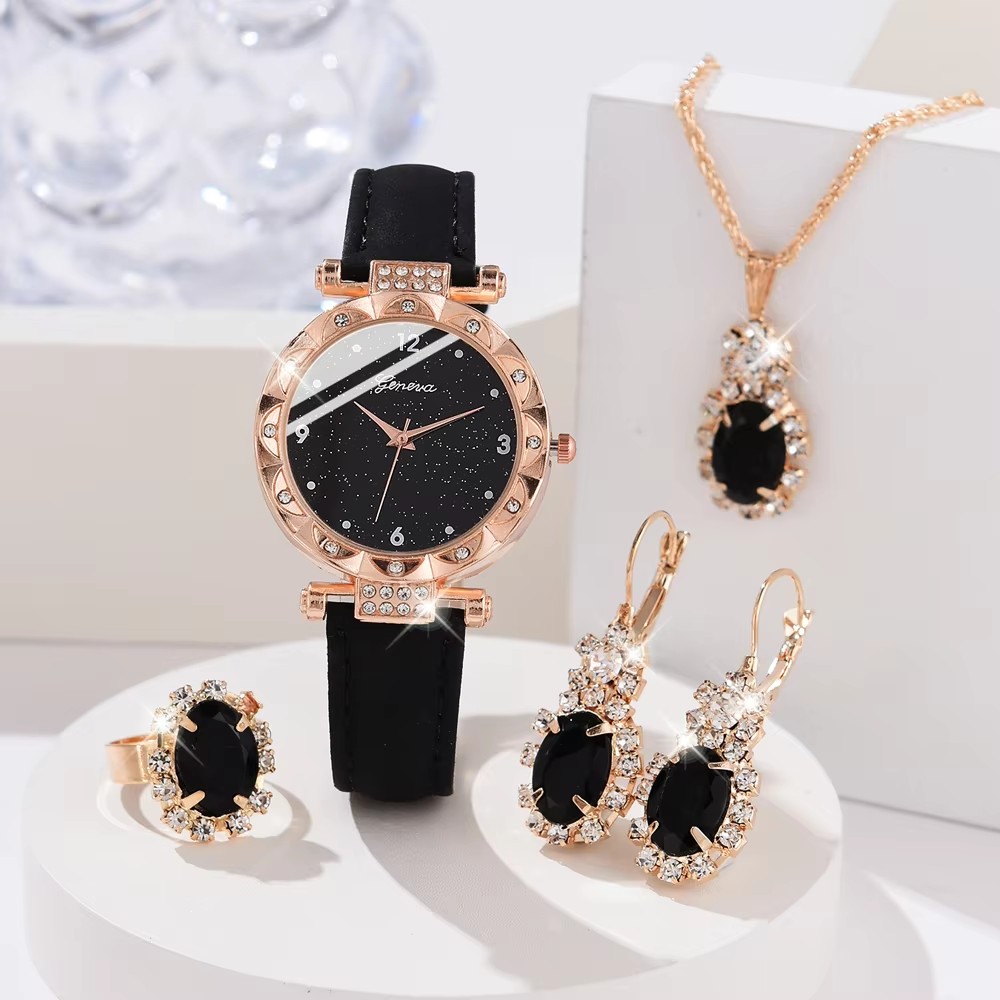 AliExpress 5-Piece Rhinestone Women's Quartz Watch Set