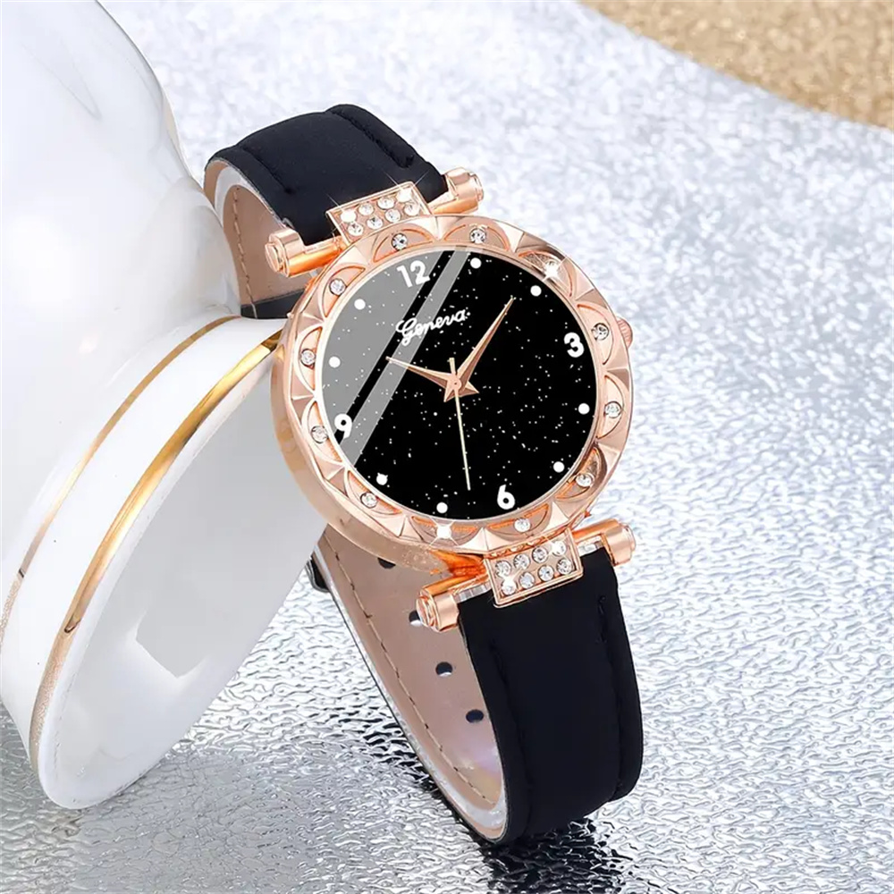 AliExpress 5-Piece Rhinestone Women's Quartz Watch Set, view 3