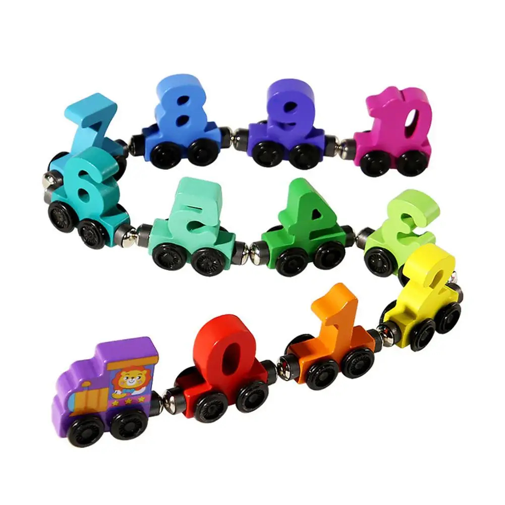 AliExpress Wooden Magnetic Number Train Set | Educational Building Blocks | Logical Brain Development Toy, view 4