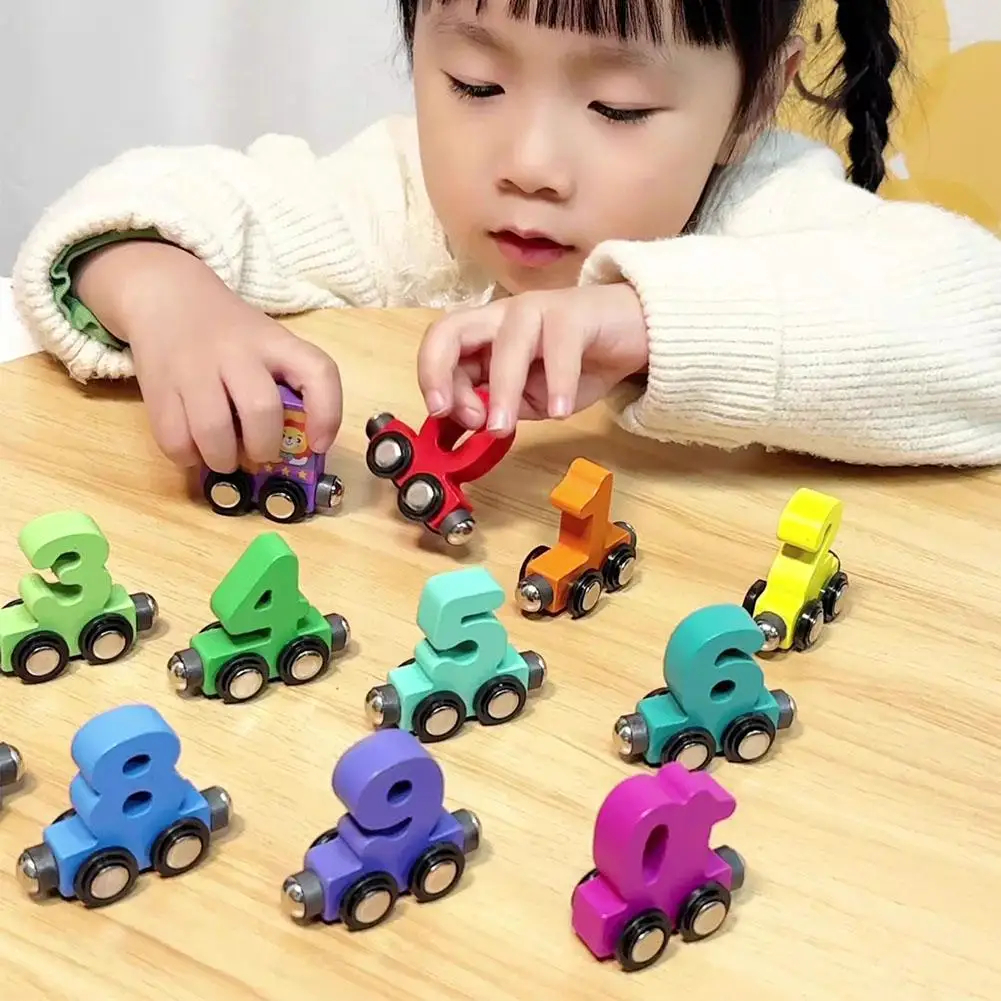 AliExpress Wooden Magnetic Number Train Set | Educational Building Blocks | Logical Brain Development Toy, view 5