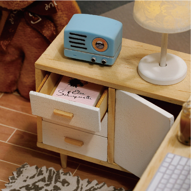 AliExpress Wooden Miniature Doll House DIY Small House Kit Making Room Toys 3D Puzzle Assembly Building Model Toys for Birthday Gifts, view 3