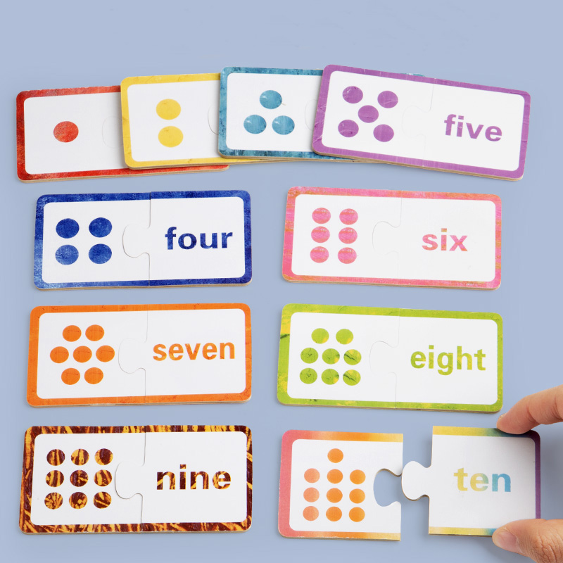 AliExpress Wooden Number Matching Puzzle Toys Montessori Early Education Digital Pattern Thicken Blocks Game for Baby Festival Gift Toy, view 5