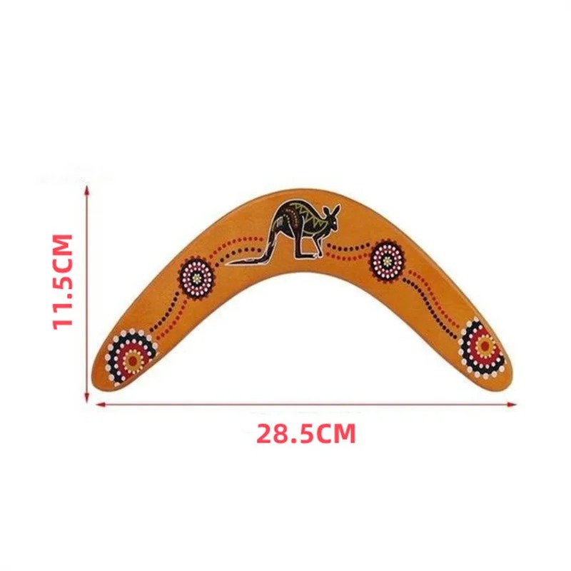 AliExpress Wooden V-Type Kangaroo Print Boomerang, Outdoor Throwing Sports Prop, Beach Yard Multi-player Party Leisure Interactive Training, view 3