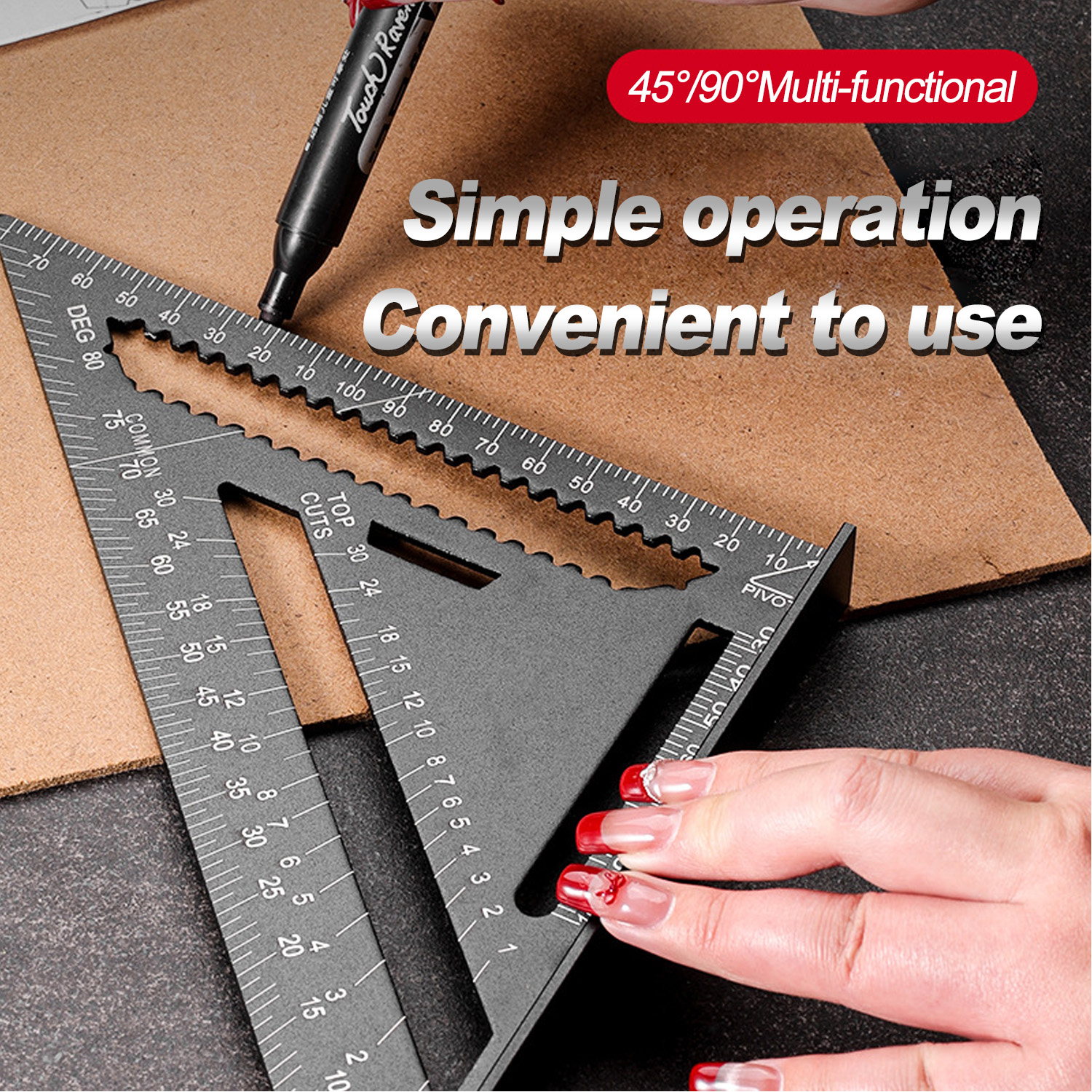 AliExpress Aluminum Alloy Woodworking Triangle Gauge, view 5