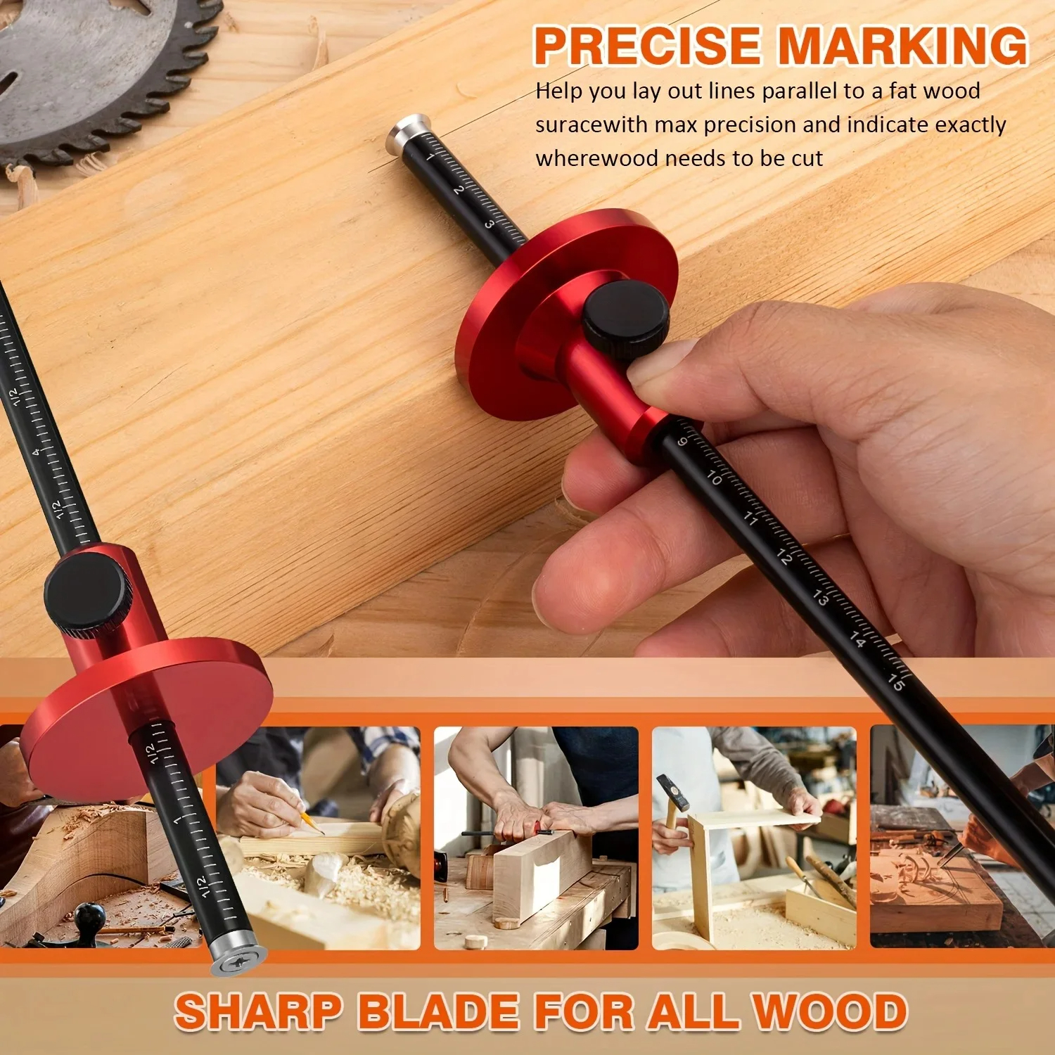 AliExpress Woodworking Wheel Marking Gauge Scriber, view 4
