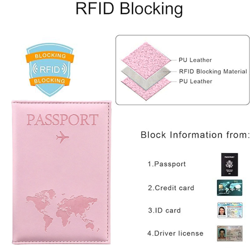 AliExpress World Map PU Leather Passport Cover, view 4