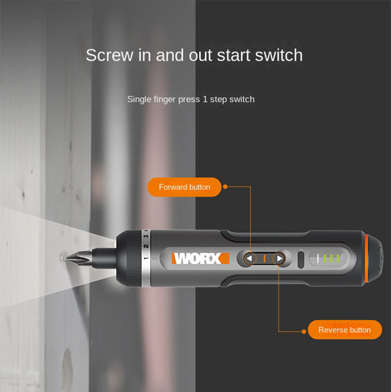 AliExpress WORX WX242 Mini Electrical Screwdriver Set Smart Cordless Electric Screw Driver Rechargeable With 30 Bit Set Power Drill Tools, view 2