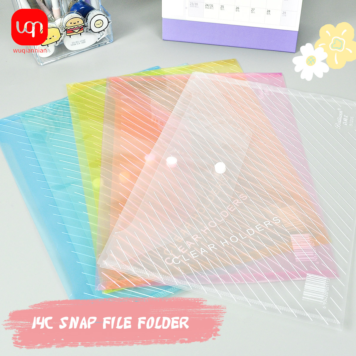 AliExpress WQN-5/25PCS Morandi Color Document Bag Waterproof Large Capacity PP Material A4 Specification Button School and Office Supplies