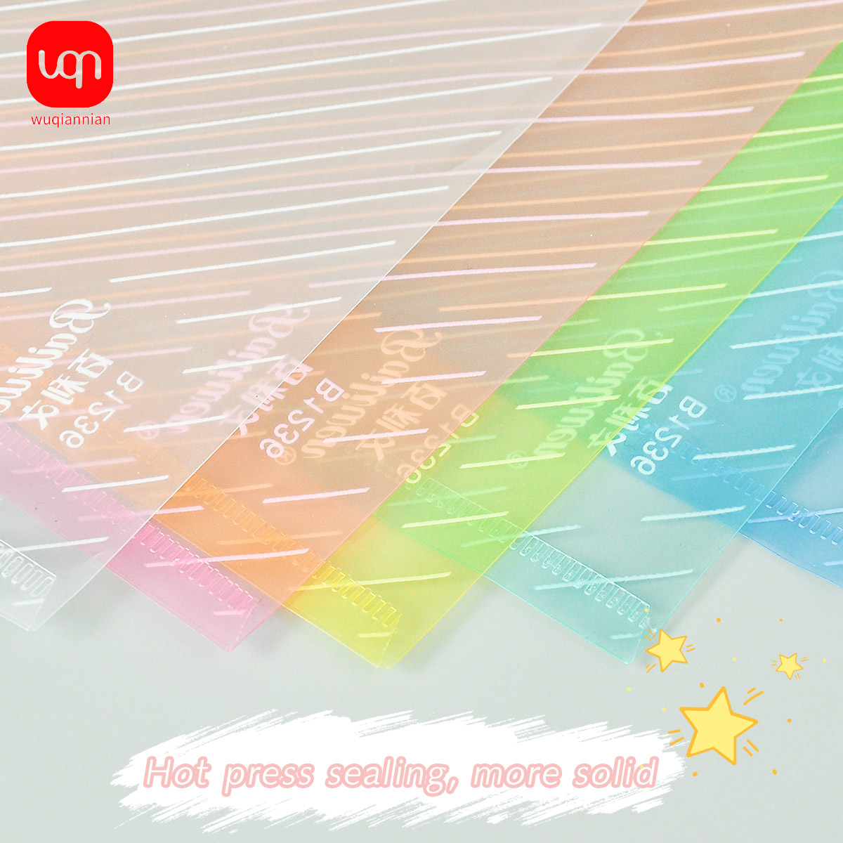AliExpress WQN-5/25PCS Morandi Color Document Bag Waterproof Large Capacity PP Material A4 Specification Button School and Office Supplies, view 4