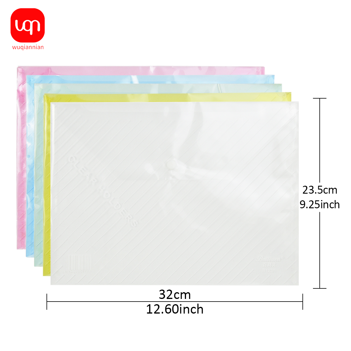 AliExpress WQN-5/25PCS Morandi Color Document Bag Waterproof Large Capacity PP Material A4 Specification Button School and Office Supplies, view 5