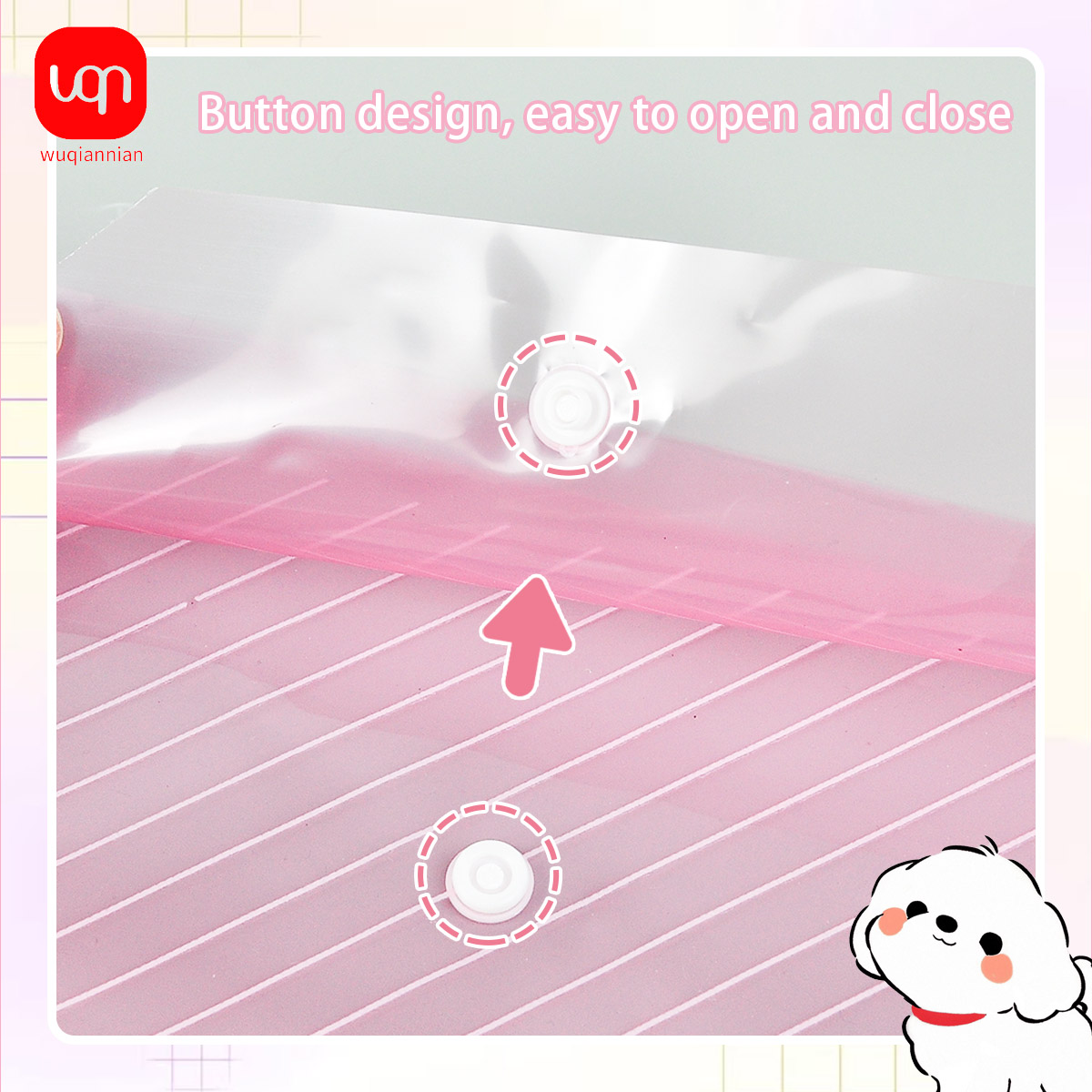 AliExpress WQN-5/25PCS Morandi Color Document Bag Waterproof Large Capacity PP Material A4 Specification Button School and Office Supplies, view 6