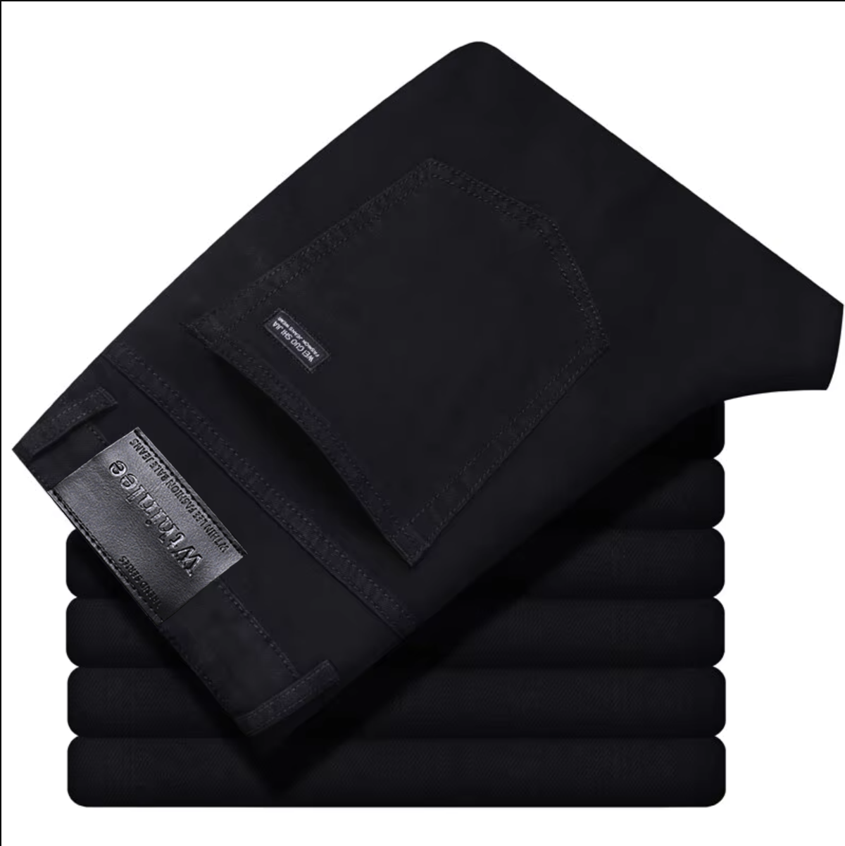 AliExpress Wthinlee New Business Men's Jeans Casual Straight Stretch Fashion Classic Blue Black Work Pant Denim Trousers Male  Clothing, view 3